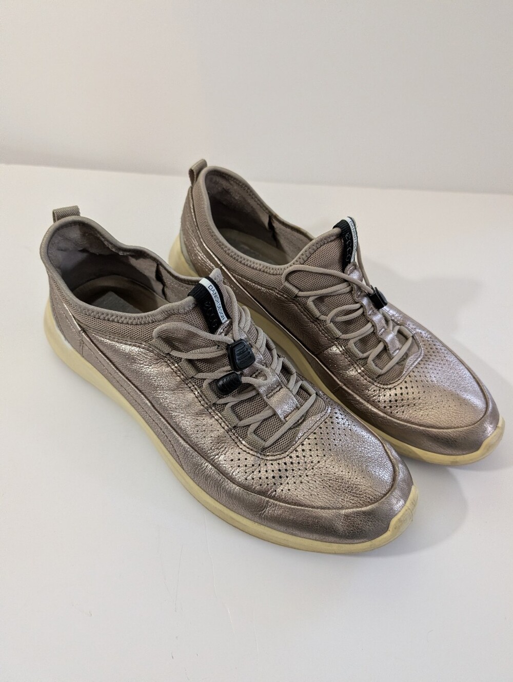 Ecc Women’s Metallic Taupe Slip-On Sneakers